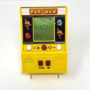 Pac-Man Mini Arcade Game Basic Fun Retro‎ LCD Handheld Tested Working Yellow